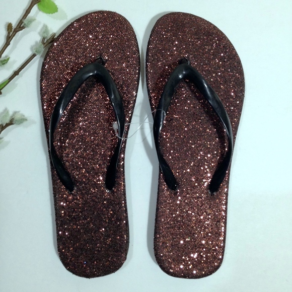 glitter flip flops